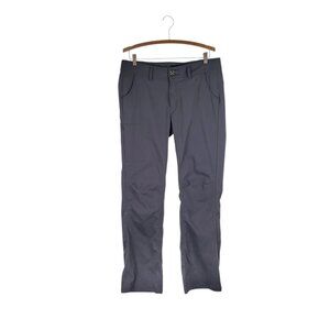 Prana Halle Pant Gray Low Rise Bootcut Convertible Articulated Knee Size 12